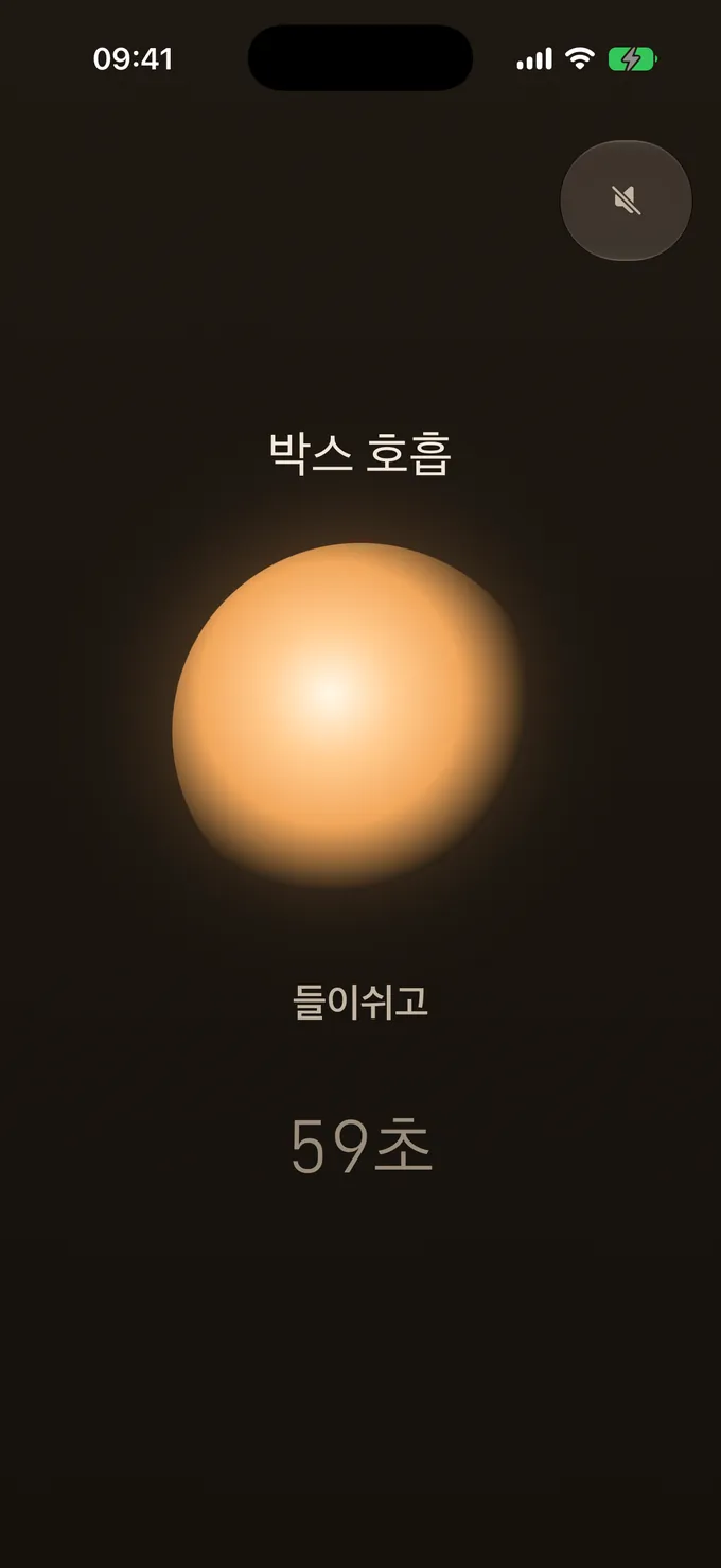 더 나은 60초. 안내에 따라 하는 박스 호흡 리셋.